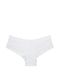 Бавовняні Трусики Victoria's Secret Lace-Waist Cotton Cheeky Panty White, Білий, XS