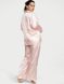 Піжама Victoria's Secret Dew Drop Satin Long Pajama Set Pink, Рожева смужка, XS, Regular