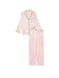 Піжама Victoria's Secret Dew Drop Satin Long Pajama Set Pink, Рожева смужка, XS, Regular