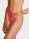 Трусики стринги Victoria's Secret The Lacie Bow Lace Mesh String Thong Panty 27217282  фото 1