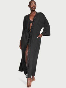 Халат Victoria&rsquo;s Secret Modal & Lace Long Robe &mdash; основне фото товару, вигляд спереду