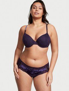 Кружевные трусики чики Victoria's Secret The Lacie Lace-Up Cheeky Panty 26567695 фото