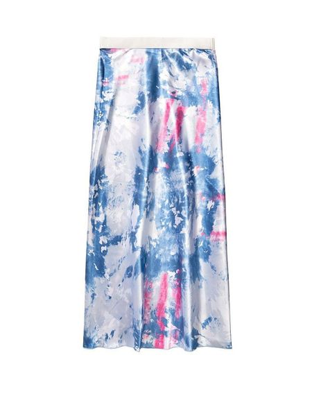 Спідниця міді Victoria's Secret & Pink Skirt Womens Blue Satin  337821 фото