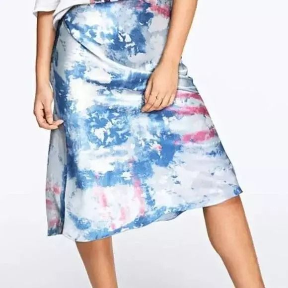 Спідниця міді Victoria's Secret & Pink Skirt Womens Blue Satin  337821 фото