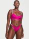 Купальник Victoria's Secret Shine Strap Wicked Bikini Top & Brazilian Bikini Bottom, Фуксія, 36, B, M