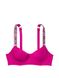 Купальник Victoria's Secret Shine Strap Wicked Bikini Top & Brazilian Bikini Bottom, Фуксія, 36, B, M