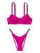 Купальник Victoria's Secret Shine Strap Wicked Bikini Top & Brazilian Bikini Bottom, Фуксія, 36, B, M