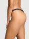 Трусики стрінги Victoria's Secret PinkLogo Cotton High-Leg Micro Thong Panty Pure Black &mdash; фото , вигляд з різних ракурсів