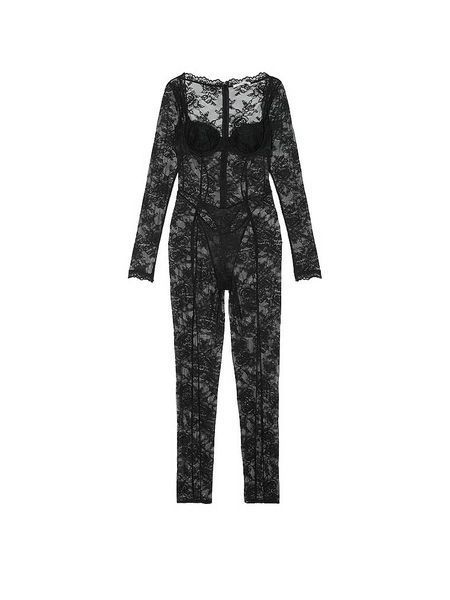Піжама Victoria's Secret Very Sexy Rose Lace Balconette Catsuit &mdash; основне фото товару, вигляд спереду