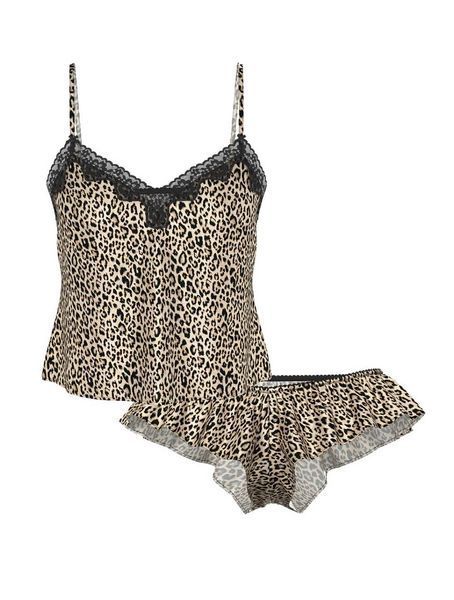 Піжама Сатинова Victoria's Secret Tease Satin Lace-Trim Cami & Flutter Shorts Set &mdash; основне фото товару, вигляд спереду