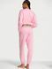 Піжама Котонова Victoria's Secret 100% Cotton Shine Jogger Long Pajama Set Victoria Pink &mdash; фото , вигляд з різних ракурсів