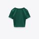 Футболка жіноча Zara T-SHIRT WITH RUCHING GREEN, Зелений, S