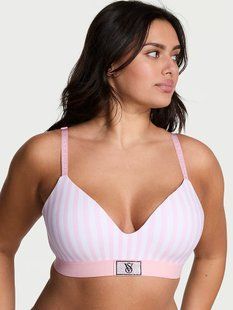 Бюстгальтер Victoria's Secret The T-shirt Shine Patch Lightly Lined Wireless Bra 27204824 фото