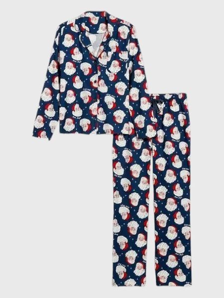 Фланелева піжама Old Navy Women's Santa Print Flannel Pajama Set &mdash; основне фото товару, вигляд спереду