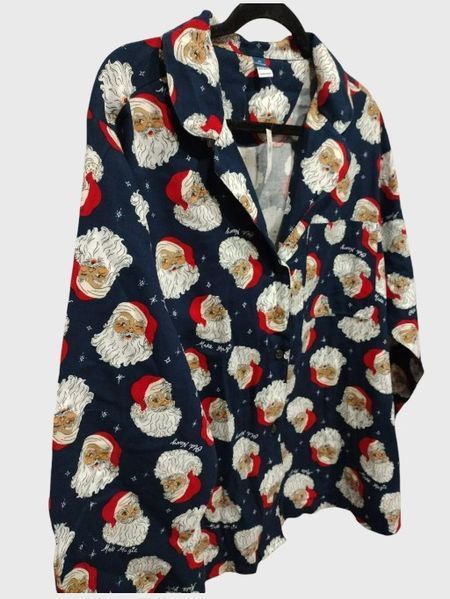 Фланелева піжама Old Navy Women's Santa Print Flannel Pajama Set &mdash; основне фото товару, вигляд спереду