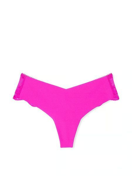 Трусики стринги Victoria's Secret No-Show Heart Mesh-Back Thong Panty 26990543 фото
