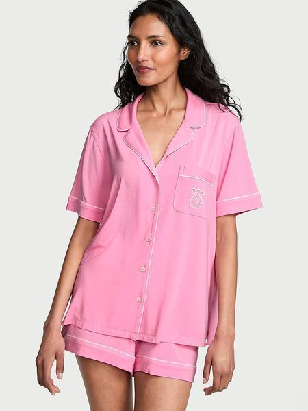Піжама Victoria's Secret SoSoft&trade; Modal Short Pajama Set Pink Sugar &mdash; основне фото товару, вигляд спереду