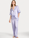 Піжама Victoria's Secret Signature Satin Short-Sleeve Long Pajama Set  &mdash; основне фото товару, вигляд спереду