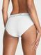 Бавовняні Трусики Victoria's Secret Logo Cotton Hiphugger Panty White, Білий, S