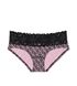 Бавовняні трусики Victoria's Secret Lace Waist Cotton Hiphugger Panty, Рожевий, S