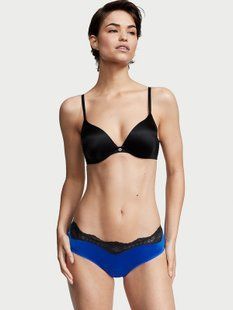 Трусики Victoria&rsquo;s Secret Very Sexy Lace Trim Cheeky Knickers Ivy Navy &mdash; основне фото товару, вигляд спереду