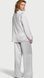 Піжама Сатинова Victoria's Secret Luxe Satin Double-Breasted Long Pajama Set Gray &mdash; фото , вигляд з різних ракурсів