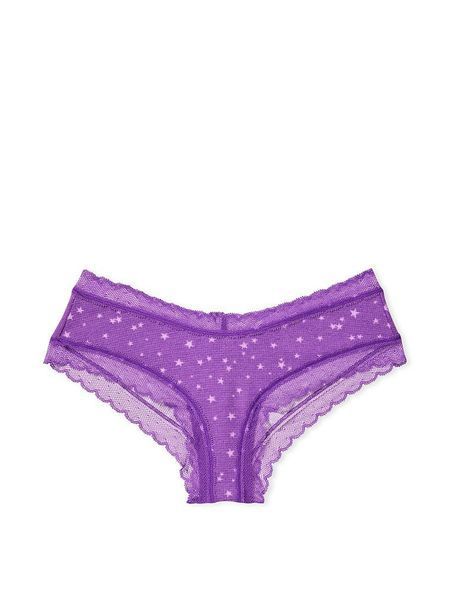 Хлопковые трусики чики Victoria's Secret Lace Waist Cotton Cheeky Panty 26188239 фото