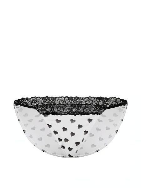 Трусики бікіні Victoria's Secret Cotton Lace-Trim String Bikini Panty &mdash; основне фото товару, вигляд спереду