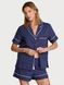 Пижама Хлопковая Victoria's Secret Heritage Cotton Short Pajama Set Ink Blue Polka Dot 27178970D фото 1