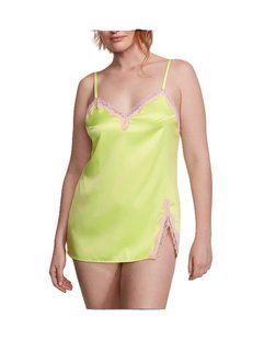 Пеньюар Victoria's Secret Tease Satin Lace-Trim Mini Slip Citron Glow 26746666D фото