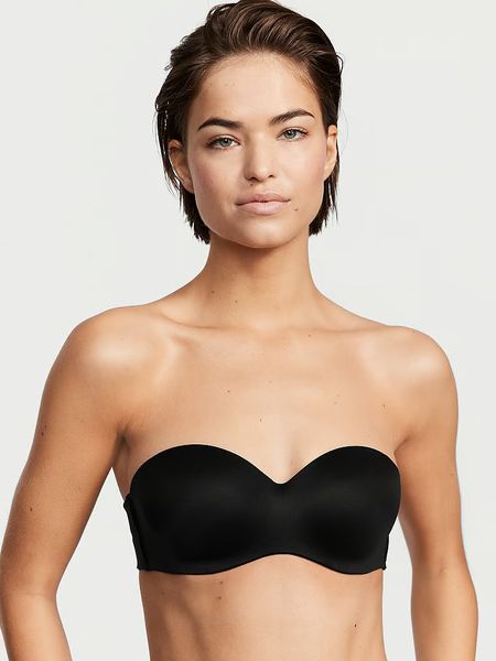 Бюстгальтер Victoria's Secret Bodu By Victoria Lightly Lined Smooth Strapless Bra Black 26750273 фото