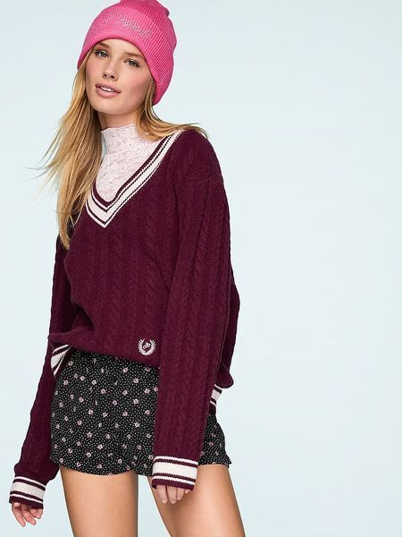 Шорти Victoria's Secret & PINK Silky Sleep Boxy Pajama Shorts &mdash; основне фото товару, вигляд спереду