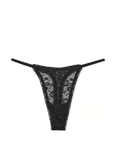 Трусики стрінги Victoria's Secret The Lacie Lace String Thong Panty  &mdash; основне фото товару, вигляд спереду
