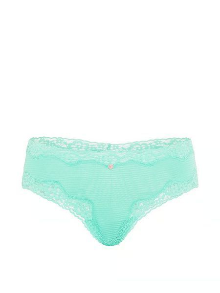 Трусики чікі Victoria's Secret Cotton Shadow Stripe Lace-Waist Cheeky Panty &mdash; основне фото товару, вигляд спереду