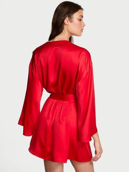 Халат Victoria&rsquo;s Secret Satin Sparkle Bow Short Robe  &mdash; основне фото товару, вигляд спереду