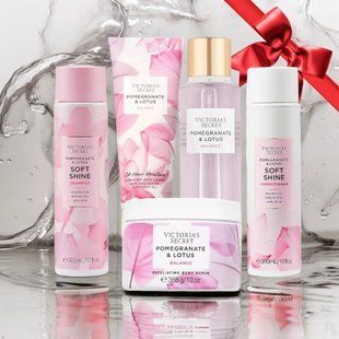 Подарунковий набір Victoria's Secret Natural Beauty Pomegranate & Lotus Curl Define &mdash; основне фото товару, вигляд спереду
