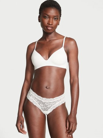 Мережевні Трусики Victoria's Secret Lace Cheeky Panty White 26645438 фото