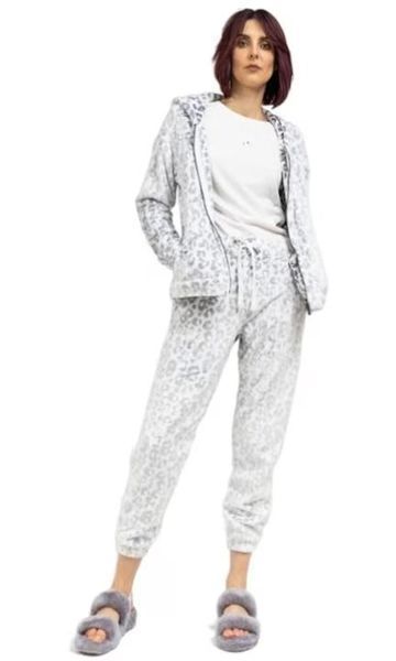 Спортивный костюм UGG Tasha White Leopard Fleece Hoody & Jogger 952164 фото