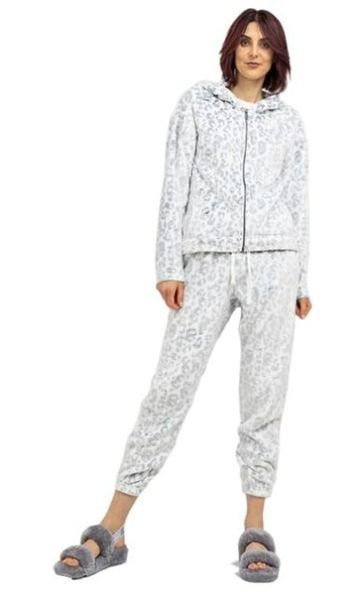 Спортивный костюм UGG Tasha White Leopard Fleece Hoody & Jogger 952164 фото