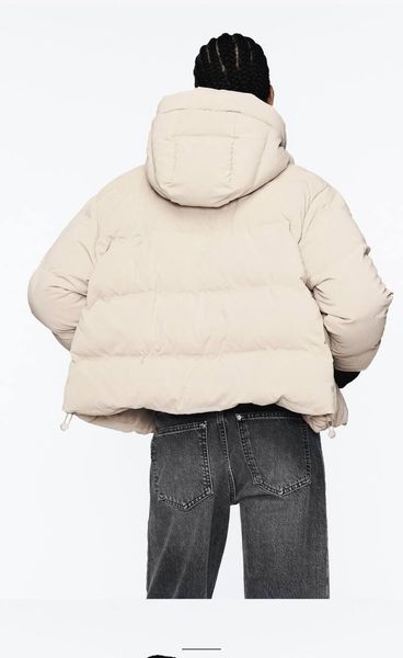 Куртка ZARA Rubberized Puffer Anorak Beige 3046\203\712 фото