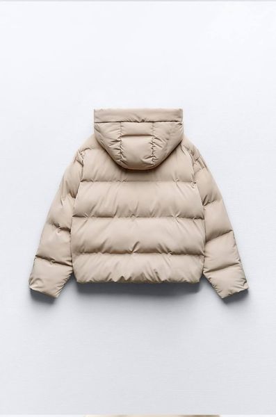 Куртка ZARA Rubberized Puffer Anorak Beige 3046\203\712 фото