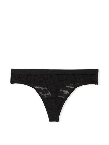 Трусики стринги Victoria's Secret Thong Panty Black 26124671 фото
