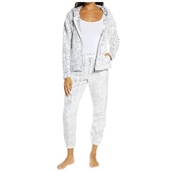 Спортивный костюм UGG Tasha White Leopard Fleece Hoody & Jogger 952164 фото
