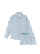Піжама Victoria's Secret Cotton Long-Sleeve Shirt & Shorts Set Green Floral &mdash; фото , вигляд з різних ракурсів