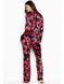 Піжама Victoria's Secret The Satin Long PJ Set Black Floral Print &mdash; фото , вигляд з різних ракурсів