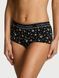 Трусики шортики Victoria's Secret Logo Cotton Boyshort Panty Black Floral &mdash; фото , вигляд з різних ракурсів