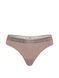 Трусики Victoria's Secret Logo Cotton Thong Panty Brown &mdash; фото , вигляд з різних ракурсів