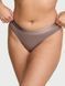 Трусики Victoria's Secret Logo Cotton Thong Panty Brown &mdash; фото , вигляд з різних ракурсів