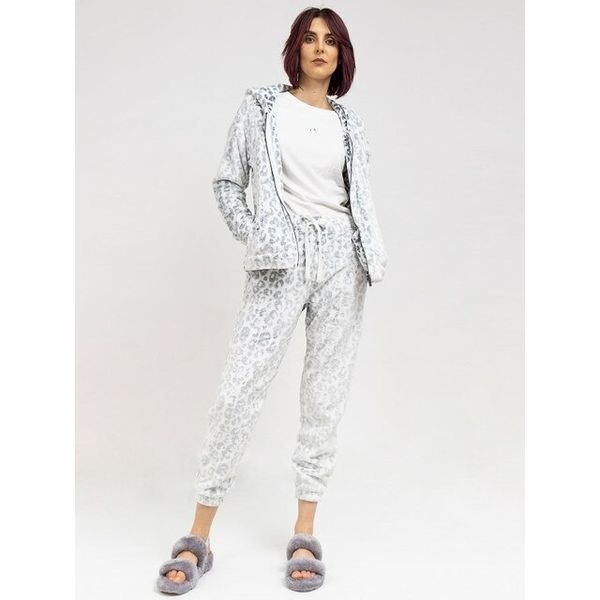 Спортивный костюм UGG Tasha White Leopard Fleece Hoody & Jogger 952164 фото