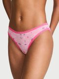 Трусики бікіні Victoria's Secret Cotton Lace-Waist Bikini Panty Pink Icons &mdash; основне фото товару, вигляд спереду
